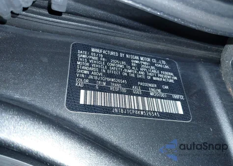 2019 Nissan Rogue Sport S from USA, damaged, VIN JN1BJ1CP8KW526545